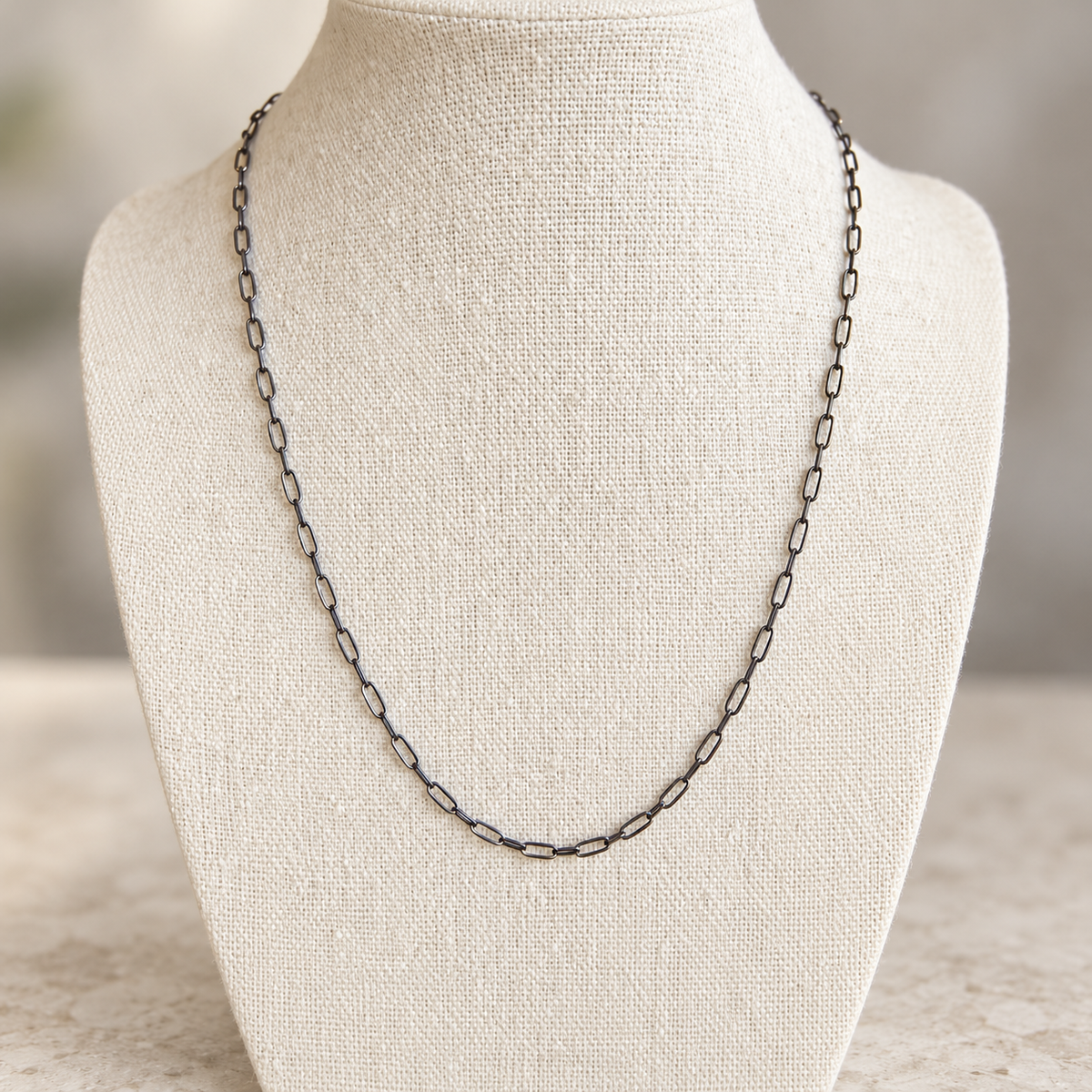 Oxidized Sterling Silver Necklace