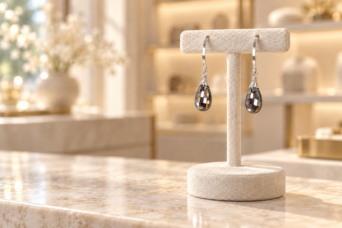 Pyrite Teardrop Earrings
