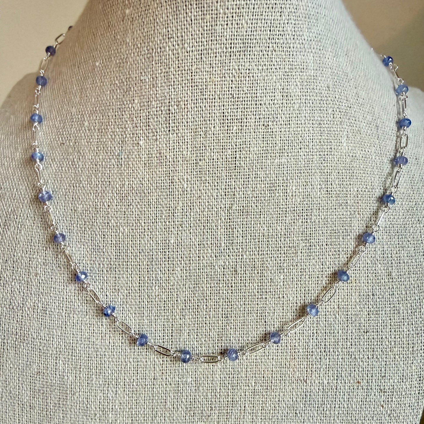 Tanzanite Nexus Link Necklace in Sterling Silver